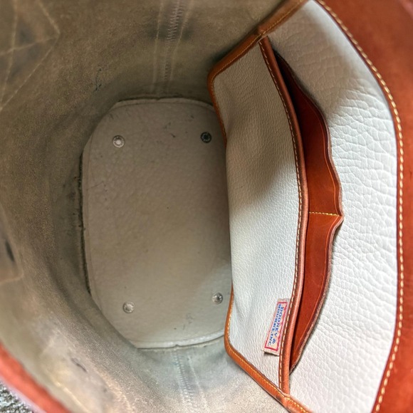 Vintage Dooney & Bourke AWL Pebble Leather Tote Bone Tan‎ Duck Bag - Picture 10 of 16